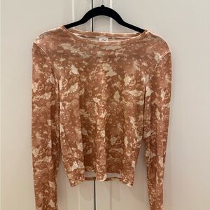 Wilfred Brown and Cream Long Sleeve Top